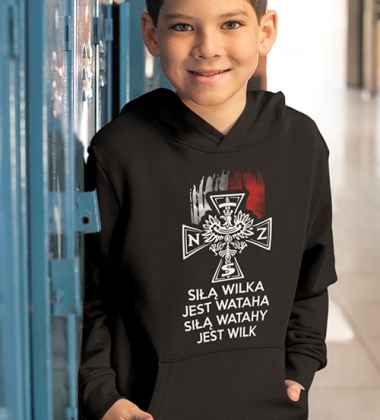 Bluza z kapturem dziecięca SIŁĄ WILKA 2